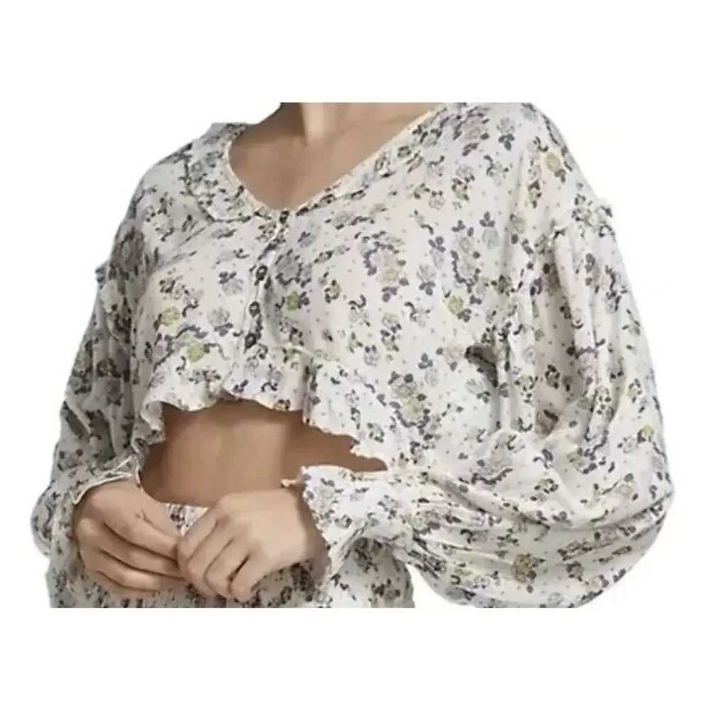 Free People Womens Size Large Secret Garden Crop Top ONLY Comfort *Flaws